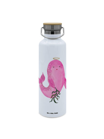 Mr. & Mrs. Panda Wasserflasche Sternzeichen Jungfrau ohne Spruch in Weiß