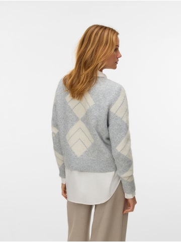 Vero Moda Strickjacke in Light Grey Melange