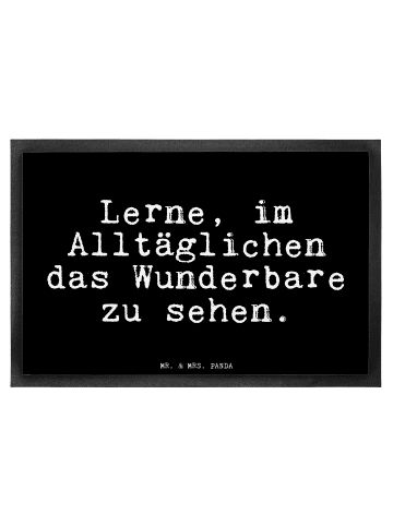 Mr. & Mrs. Panda Schmutzmatte Lerne, im Alltäglichen das... mit ... in Schwarz