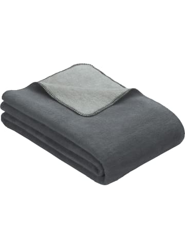 Erwin Müller Baumwollmischung Wohndecke Matera in grau/silber