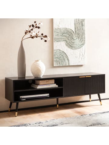 FineBuy TV- und Lowboards in Schwarz / Spanplatte / 150x39x51