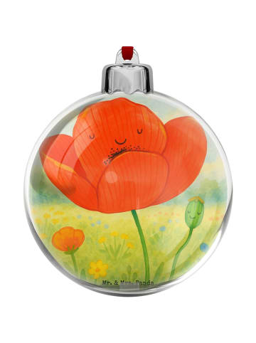 Mr. & Mrs. Panda plastik weihnachtskugel Blume Mohnblume Design ... in Weiß