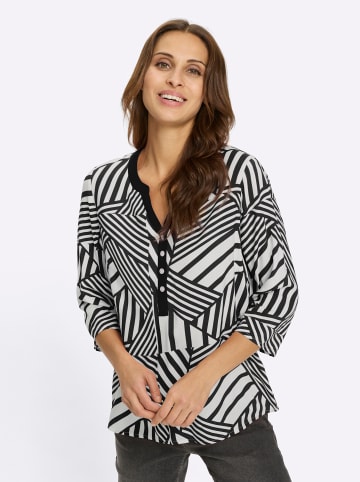 WITT WEIDEN Schlupfbluse in schwarz-weiß-bedruckt