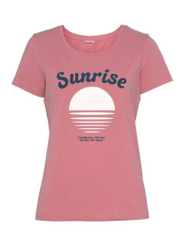 Vivance by Lascana Kurzarmshirt in altrosa
