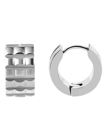 Adeliás Unisex Ohrringe – Klappcreole aus Edelstahl in silber