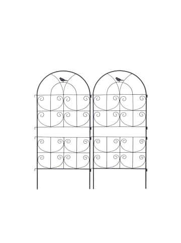 2 x Rankgitter "Vogel" in Schwarz - (B)50 x (H)116 cm