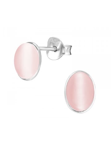 Alexander York Ohrringe - Ohrstecker MUSCHELPERLMUTT rosa in 925 Silber - 2-tlg.