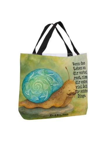 Mr. & Mrs. Panda Reisetasche Schnecke Sir Design mit Spruch in Weiß