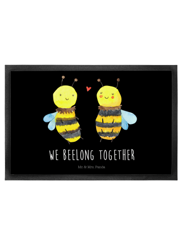 Mr. & Mrs. Panda fußmatte Biene Verliebt mit Spruch in Schwarz