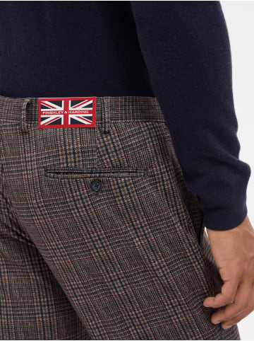 Finshley & Harding London Baukasten-Hose Hoxdon in braun marine - 0001