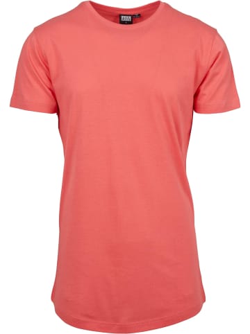 Urban Classics Lange T-Shirts in coral