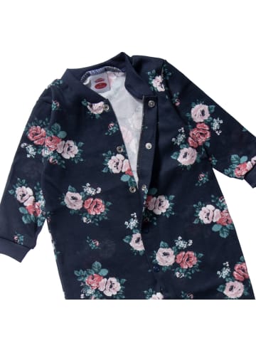 Makoma Strampler Floral in blau