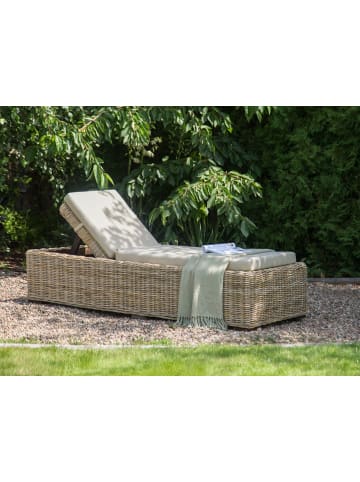 Beliani Gartenliege PALESE in /Grau - (W) 77 x (H) 88 x (L) 195 cm