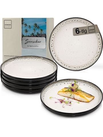 Sänger Speiseteller Set Sansibar- 6 teilig aus Steingut