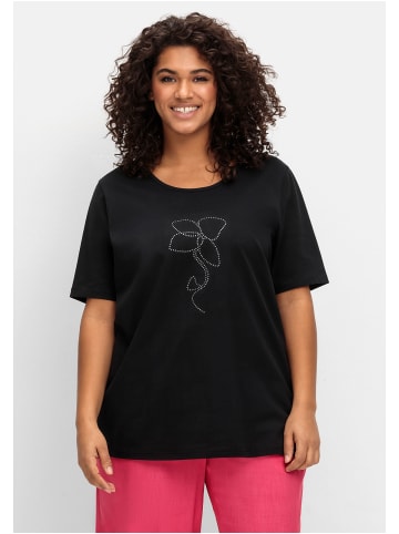 sheego T-Shirt in schwarz