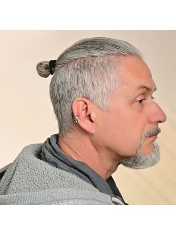 Adeliás Herren Ohrringe aus Edelstahl in silber