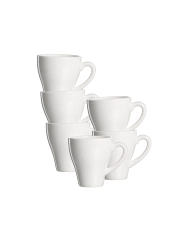 Ritzenhoff & Breker 6er Set Kaffeebecher Bari in 300 ml in weiß