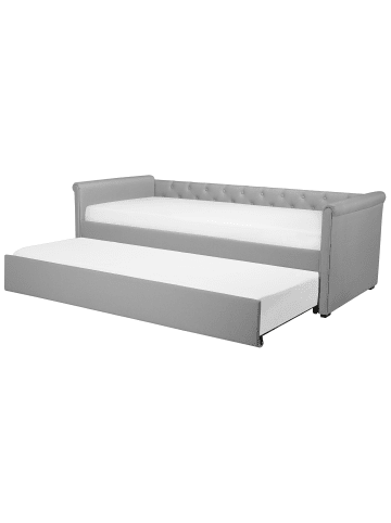 Beliani Tagesbett LIBOURNE in Grau - (W) 184 x (H) 75 x (L) 220 cm