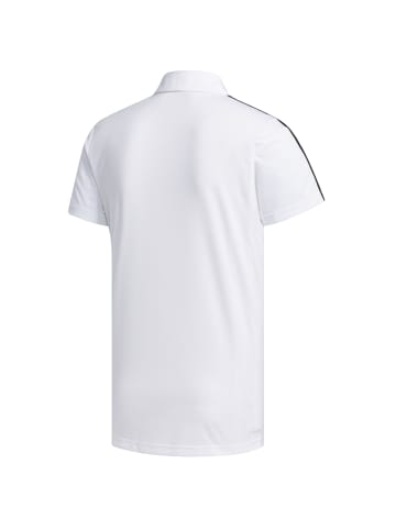 adidas Performance adidas Designed 2 Move 3-Stripes Polo Shirt in Weiß