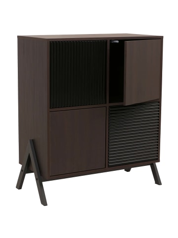 MCW Kommode O40 94x79x42cm, Walnuss-Optik