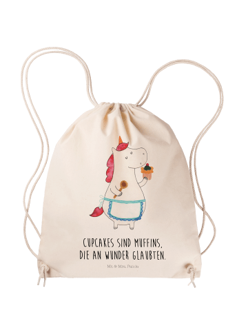 Mr. & Mrs. Panda Gymnastiktasche Einhorn Küche mit Spruch in Creme
