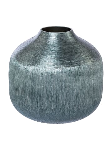 Creativ home Vase aus Aluminium in eisblau