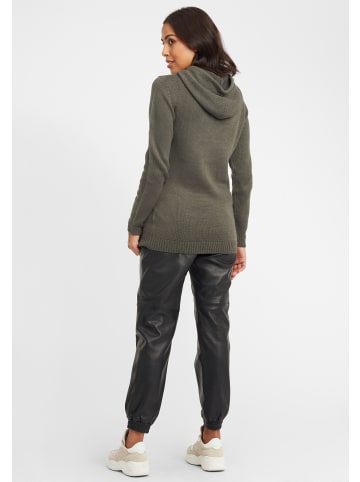 Oxmo Strickpullover OXCable 21300568ME Strickpulli lang geschnitten in Grau