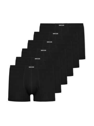 SNOCKS Retro Boxershorts aus Bio-Baumwolle 6 Stück in Schwarz