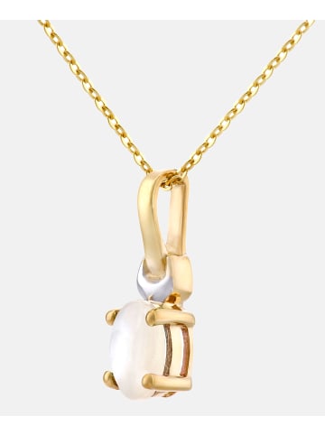 Diamant L'éternel Halskette mit Anhänger aus 375 Gelbgold mit Perle