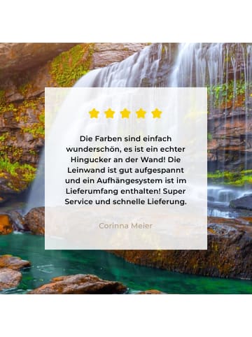 MuchoWow Leinwand bilder Sonniger Wasserfall (BxH)