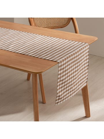 GAMUSI Tischläufer "Vichy" in Taupe