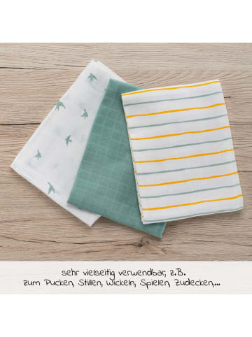 LaLoona Mullwindeln / Mulltücher / Spucktücher OEKO-TEX® in gruen,gelb