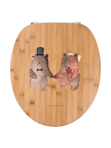 Mr. & Mrs. Panda Klo-Deckel Bär Heirat ohne Spruch in Braun