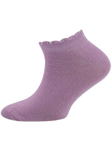 ewers 3er-Set Sneaker Socken 3er Pack Mäusezähnchenrand in flieder-sangria-latte