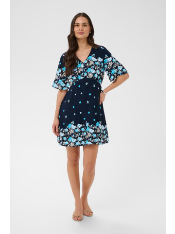 Kaffe Kleid KArosine Tight fit in Midnight Marine Border Flower