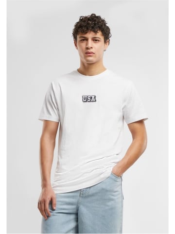Mister Tee T-Shirt "USA College Wording Patch Tee" in Weiß