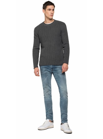 Replay Replay Strickpullover HYPERFLEX Pullover R-Neck in grau