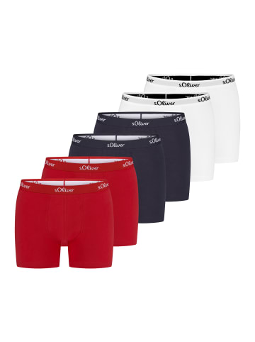 s.Oliver Retro Short / Pant Basic in Rot / Dunkelblau / Weiß