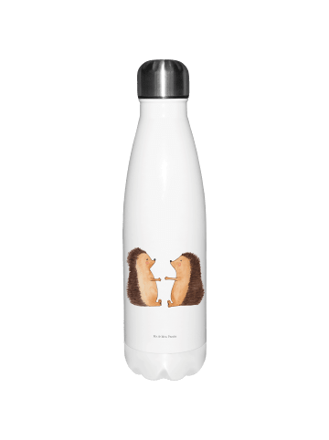 Mr. & Mrs. Panda Thermo-Trinkflasche Igel Liebe ohne Spruch in Weiß
