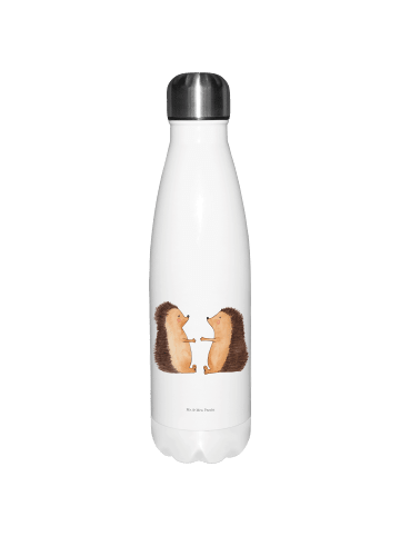 Mr. & Mrs. Panda Thermosflasche Igel Liebe ohne Spruch in Weiß