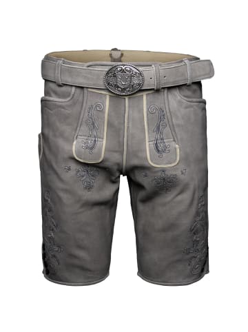 KRÜGER Lederhose Lucius in hellgrau