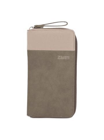 Zwei Eva Geldbörse 20 cm in nubuk mud