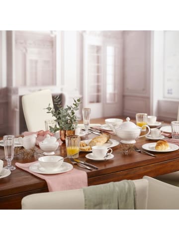 Villeroy & Boch 6er Set Kaffeetassen mit Untertassen Gray Pearl 120 ml in weiß