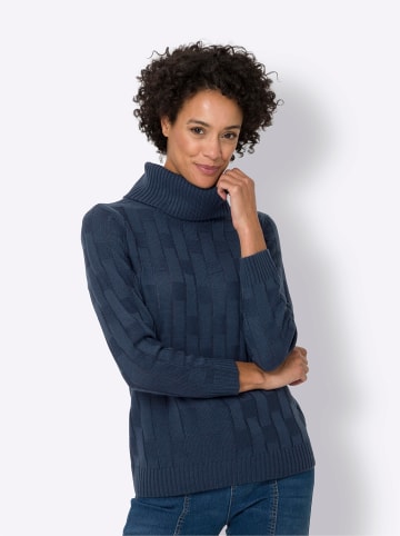 Sieh an! Rollkragen-Pullover in dunkelblau