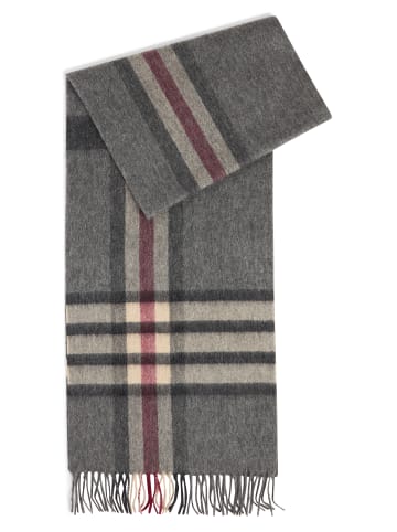 Finshley & Harding Schal in anthrazit bordeaux - 0001