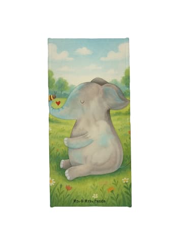 Mr. & Mrs. Panda Badhandtuch Elefant Biene Design ohne Spruch in Weiß