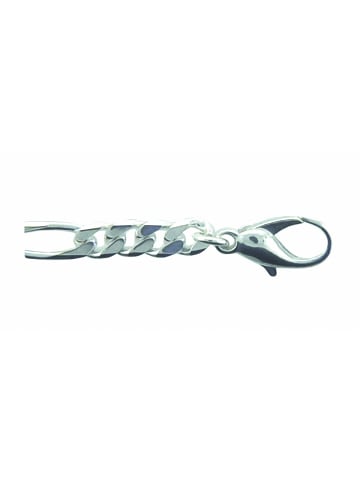 Adeliás Damen 925 Silber Figaro Halskette 55 cm Ø 5,1 mm in silber