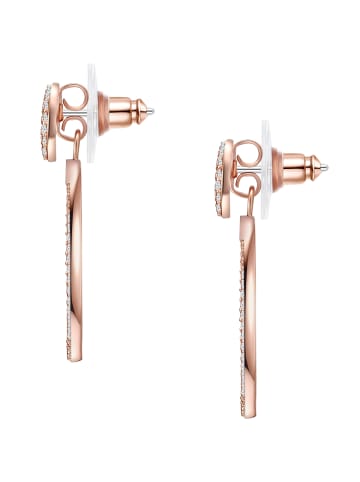 Lulu & Jane Ohrstecker Kreis aus Messing mit Zirkonia in roségold