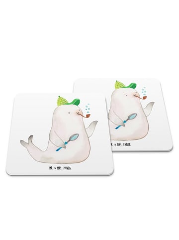 Mr. & Mrs. Panda Coaster Robbe Sherlock ohne Spruch in Weiß