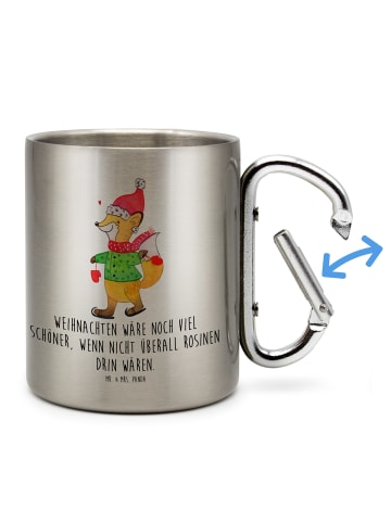 Mr. & Mrs. Panda Kaffeebecher Fuchs  Schlittschuhe mit Spruch in Silber